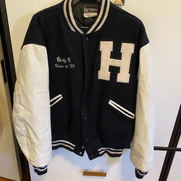 Vintage 1989 XL Huntington High School Letterman Jacket - Picture 2 of 12
